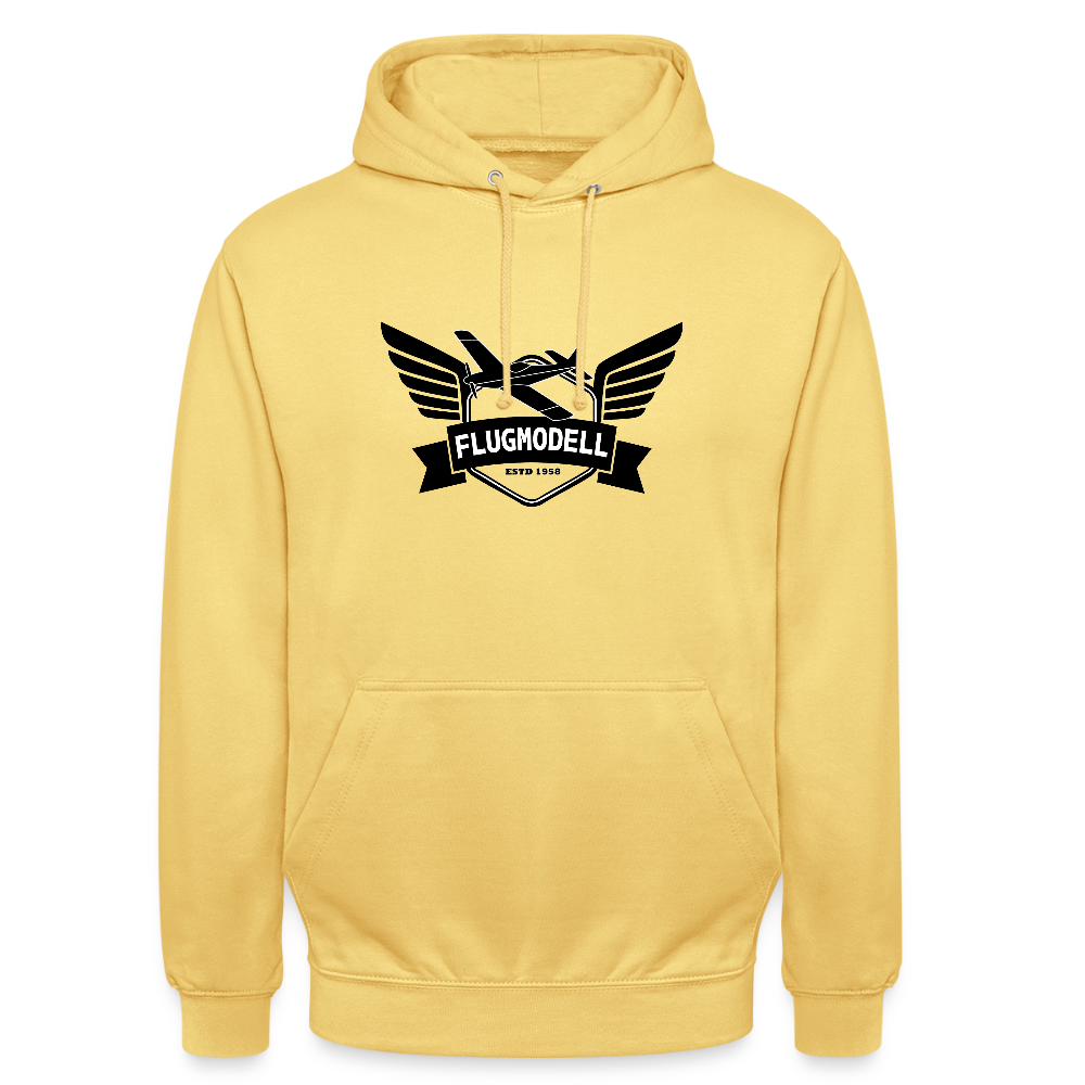Hoodie FlugModell retro hell - Zitronengelb