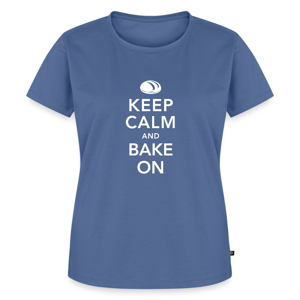 BROTShirt Frauen Keep Calm dunkel - Taubenblau