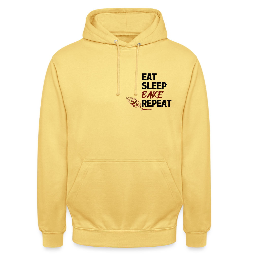 BROTHoodie Unisex Eat-Sleep-Bake-Repeat pur - Zitronengelb