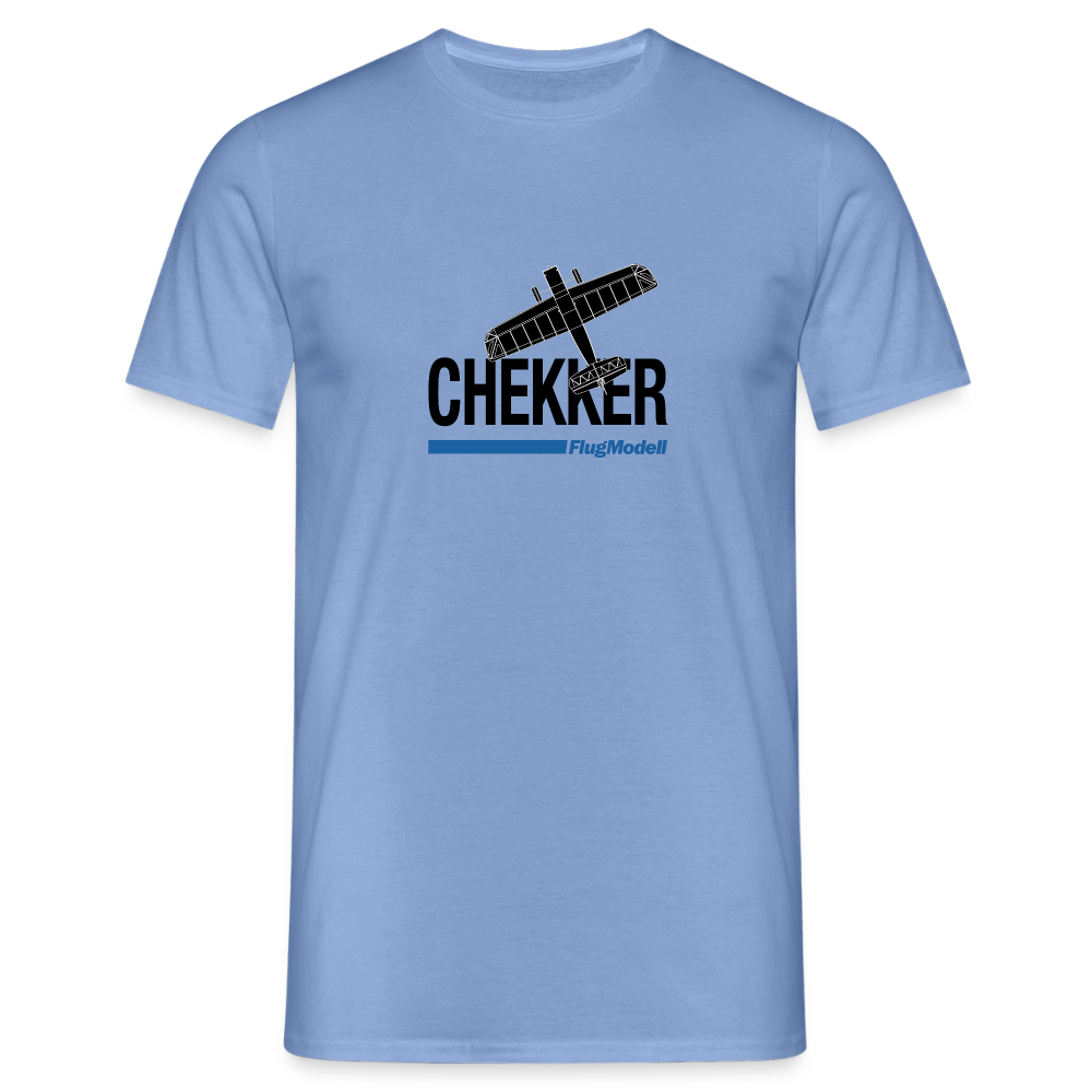 T-Shirt Chekker hell - Carolina Blue