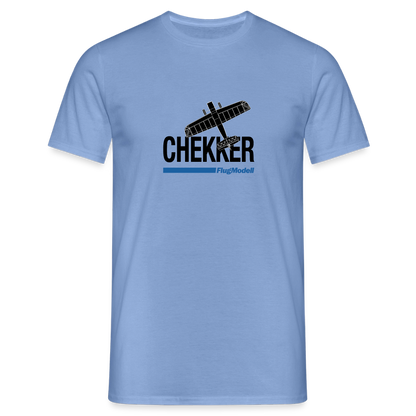 T-Shirt Chekker hell - Carolina Blue