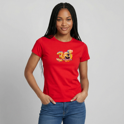 Frauen-T-Shirt 30 Jahre TEDDYBÄR TOTAL groß - Rot