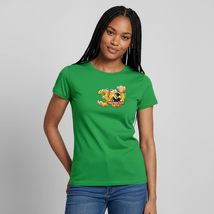 Frauen-T-Shirt 30 Jahre TEDDYBÄR TOTAL groß - Kelly Green