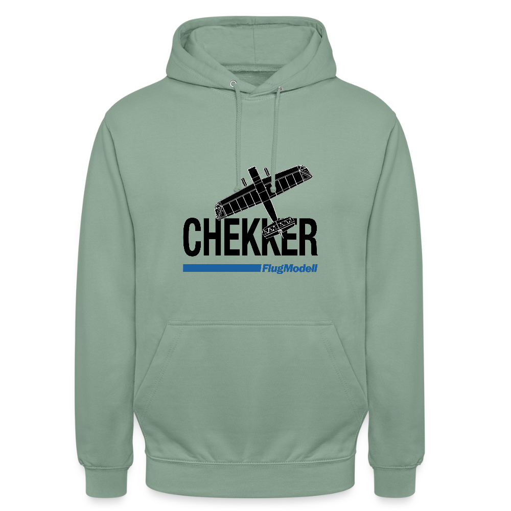 Hoodie Chekker hell - Graugrün