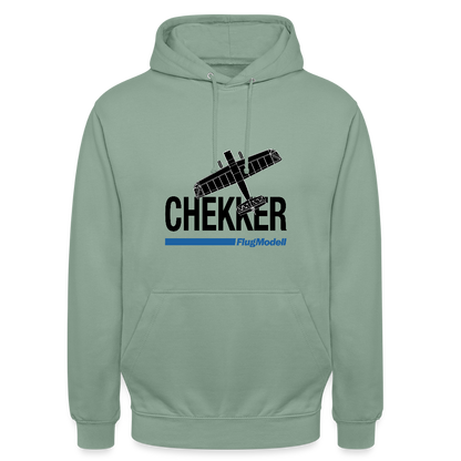 Hoodie Chekker hell - Graugrün