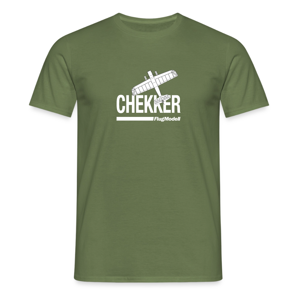 T-Shirt Chekker dunkel - Militärgrün