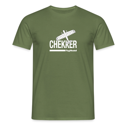 T-Shirt Chekker dunkel - Militärgrün