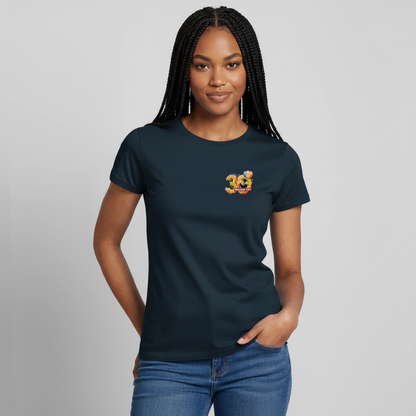Frauen-T-Shirt 30 Jahre TEDDYBÄR TOTAL klein - Navy