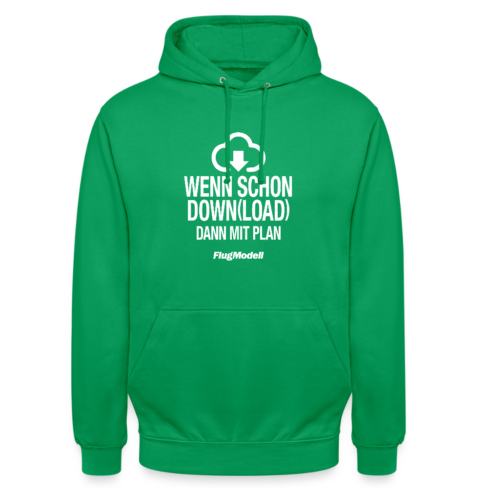 Hoodie Download mit Plan dunkel - Kelly Green