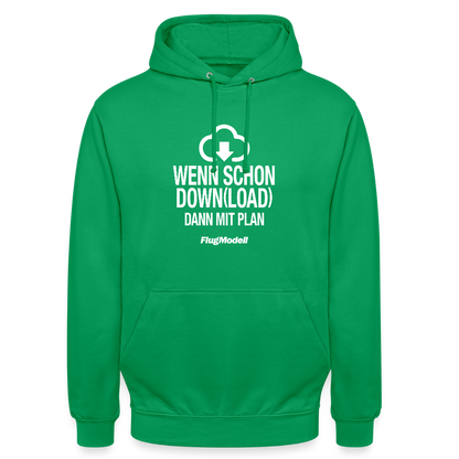 Hoodie Download mit Plan dunkel - Kelly Green
