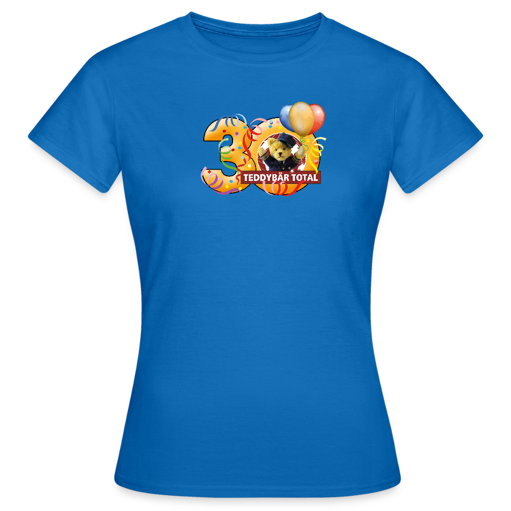 Frauen-T-Shirt 30 Jahre TEDDYBÄR TOTAL groß - Royalblau