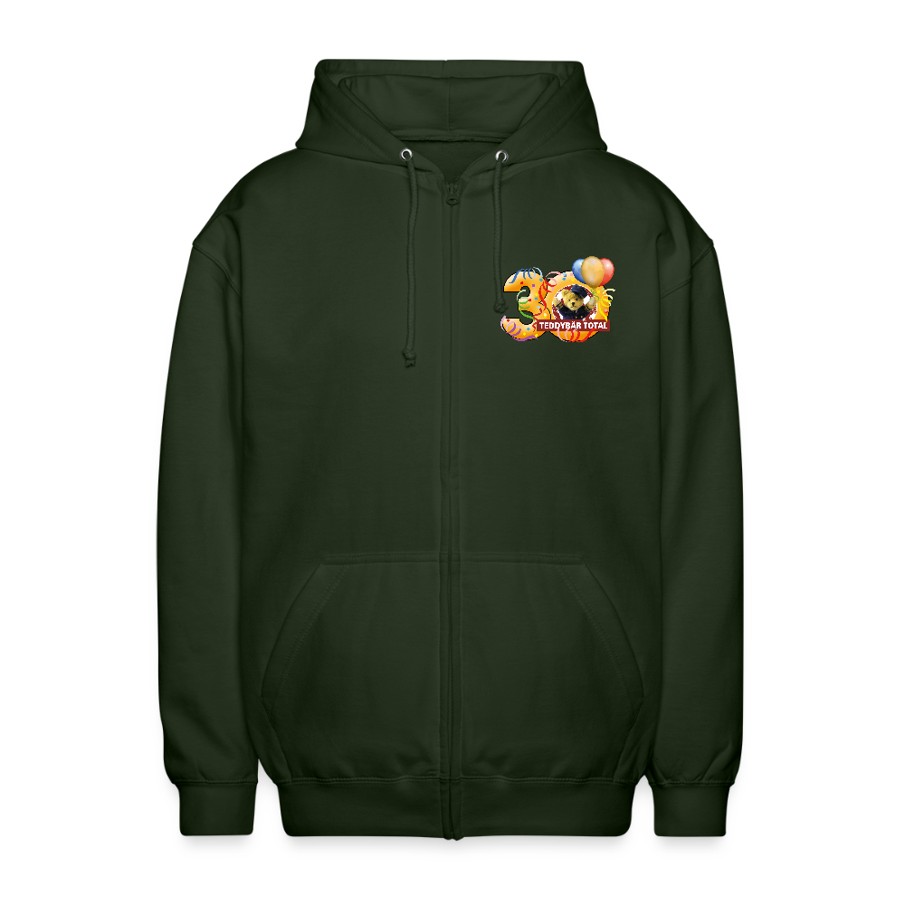 Hoodie-Jacke 30 Jahre TEDDYBÄR TOTAL - Forstgrün 