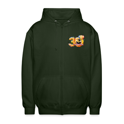 Hoodie-Jacke 30 Jahre TEDDYBÄR TOTAL - Forstgrün 