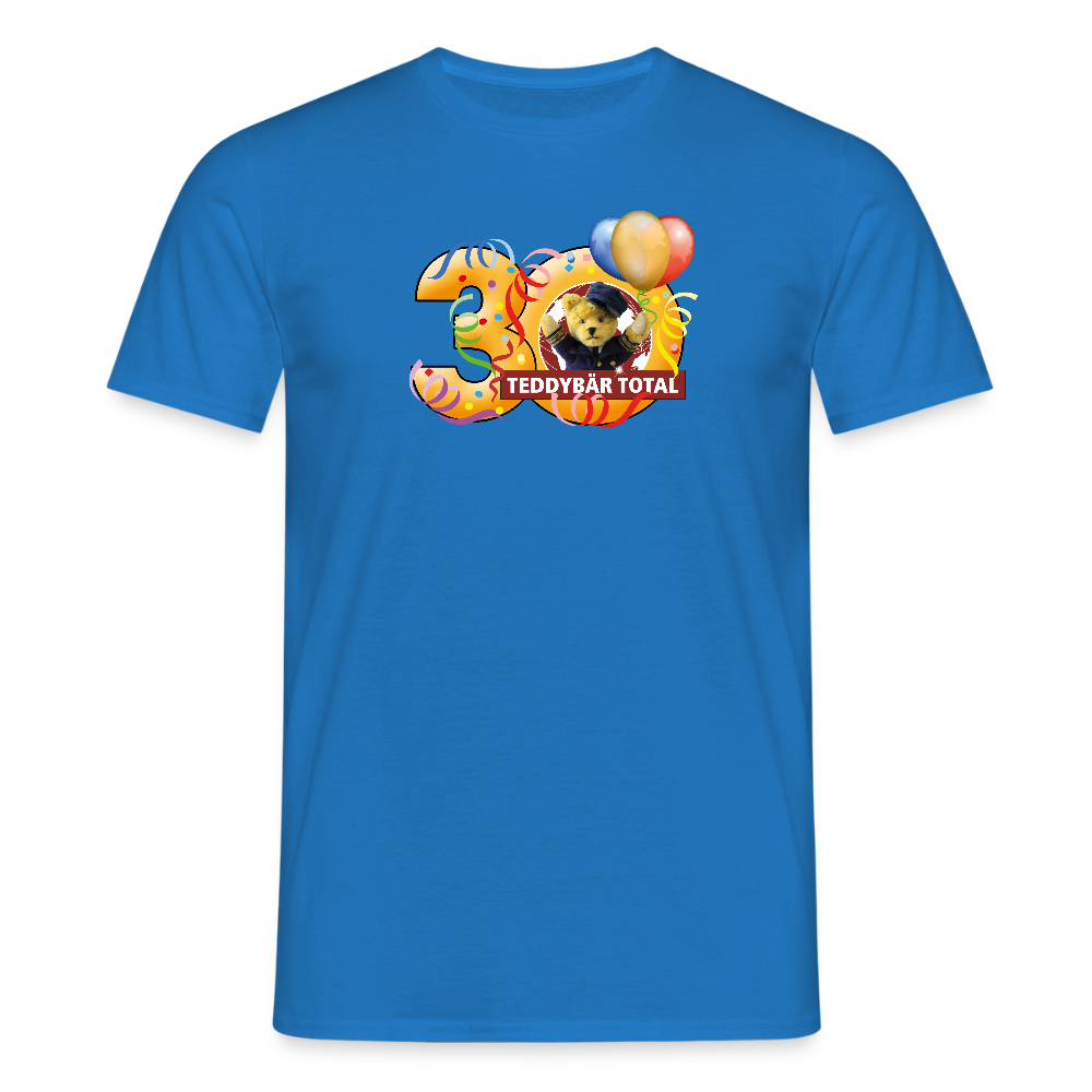 Unisex-T-Shirt 30 Jahre TEDDYBÄR TOTAL groß - Royalblau