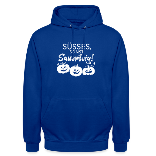 BROTHoodie Süßes, sonst Sauerteig dunkel - Royalblau