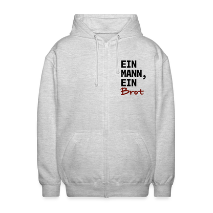 BROTKapuzenjacke Ein Mann, ein Brot pur - Hellgrau meliert