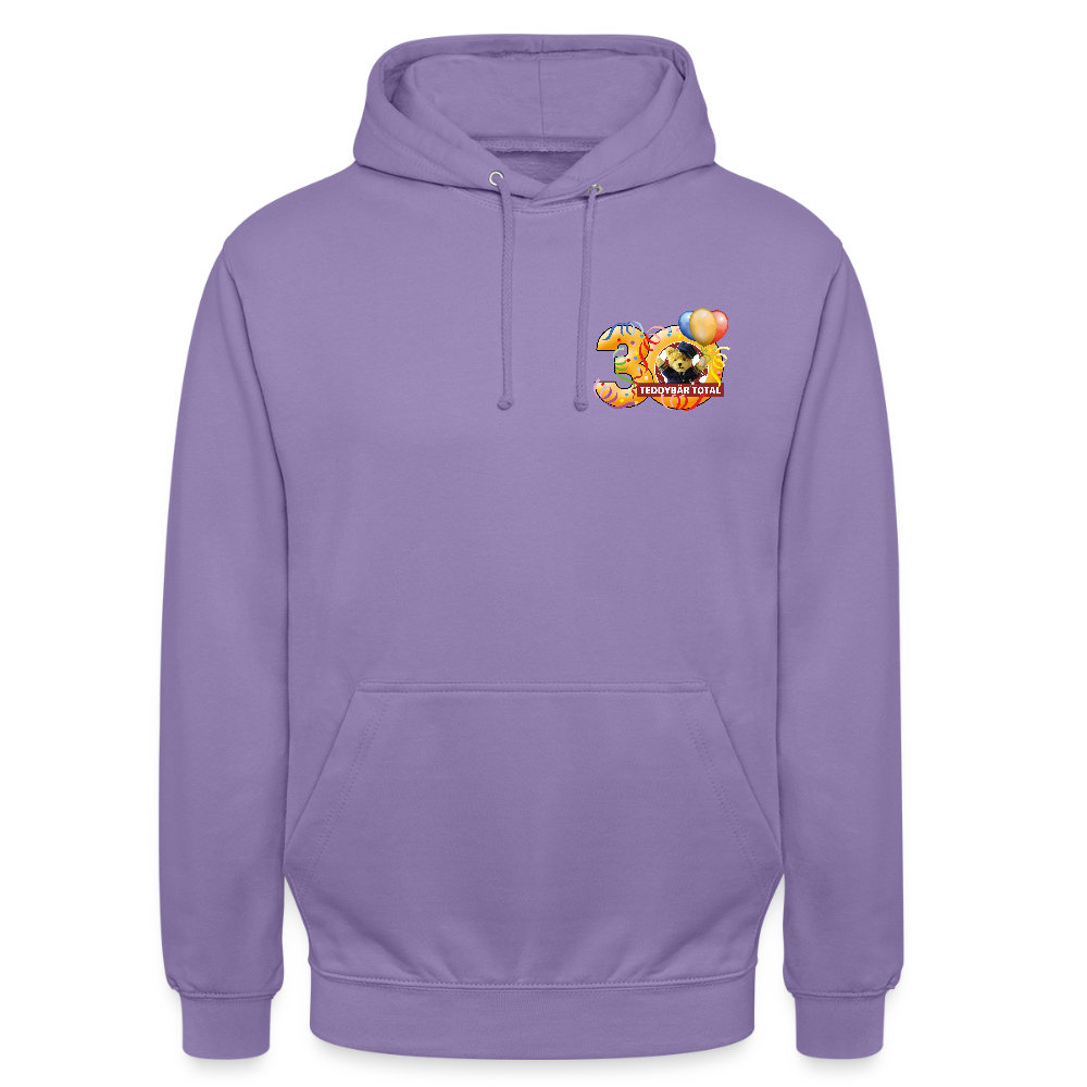 Unisex-Hoodie 30 Jahre TEDDYBÄR TOTAL klein - Lavendel
