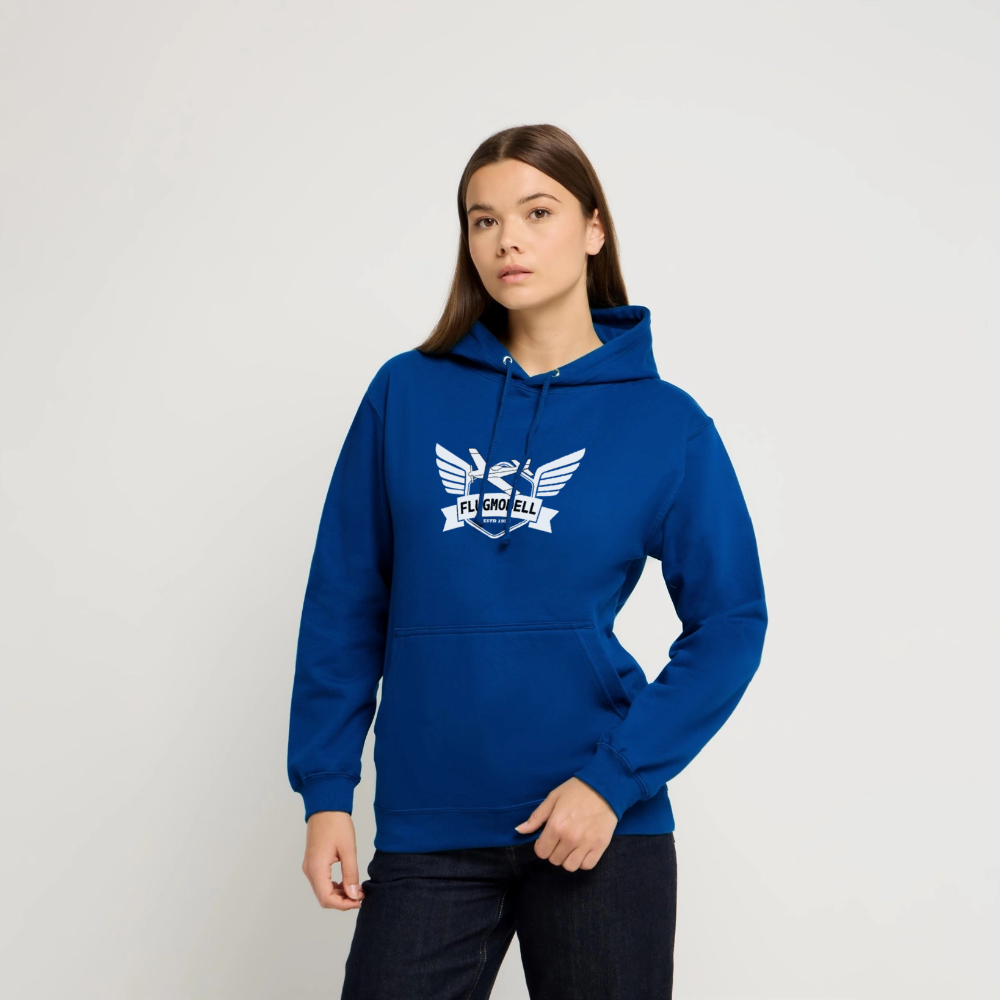 Hoodie FlugModell retro dunkel - Royalblau