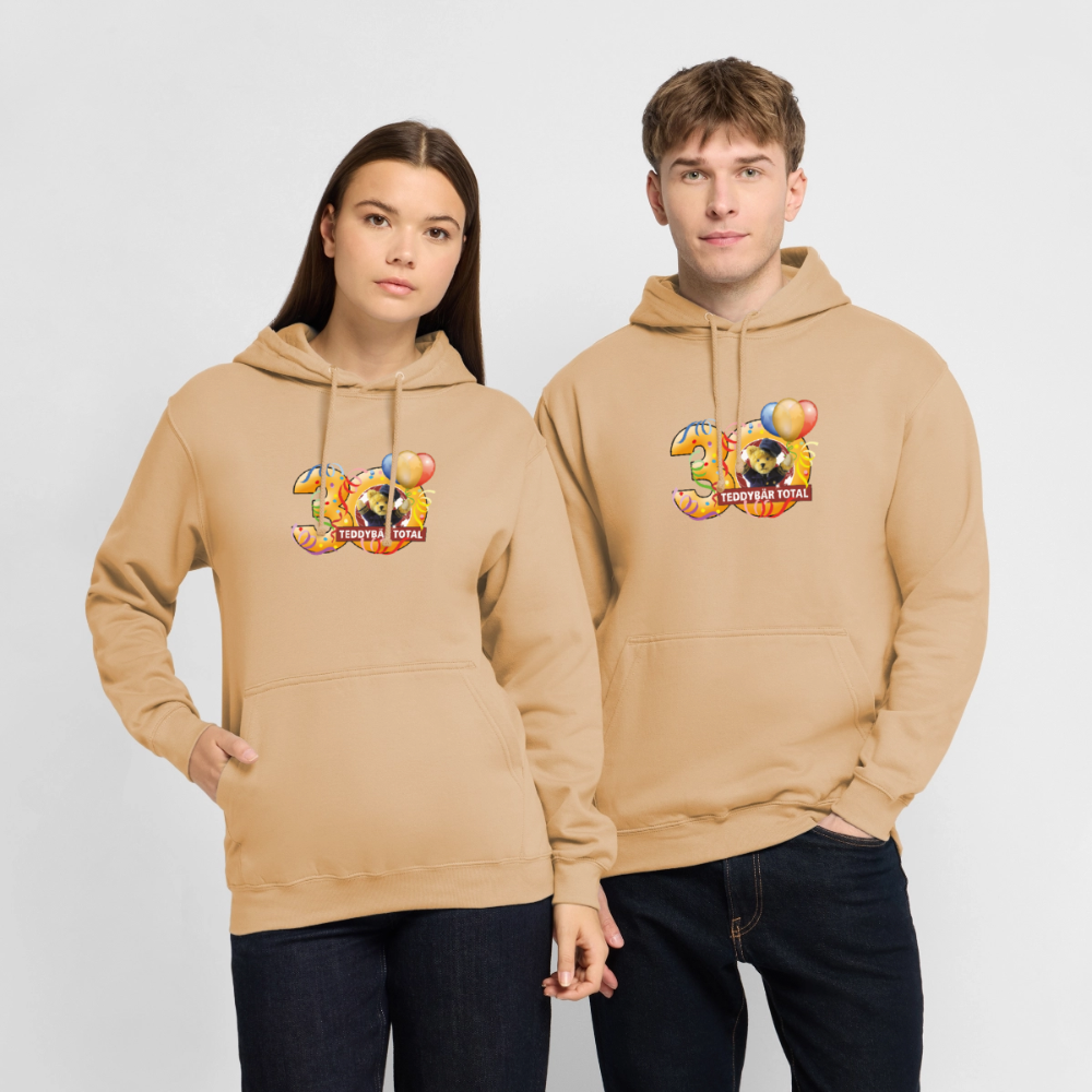 Unisex-Hoodie 30 Jahre TEDDYBÄR TOTAL groß - Pfirsich