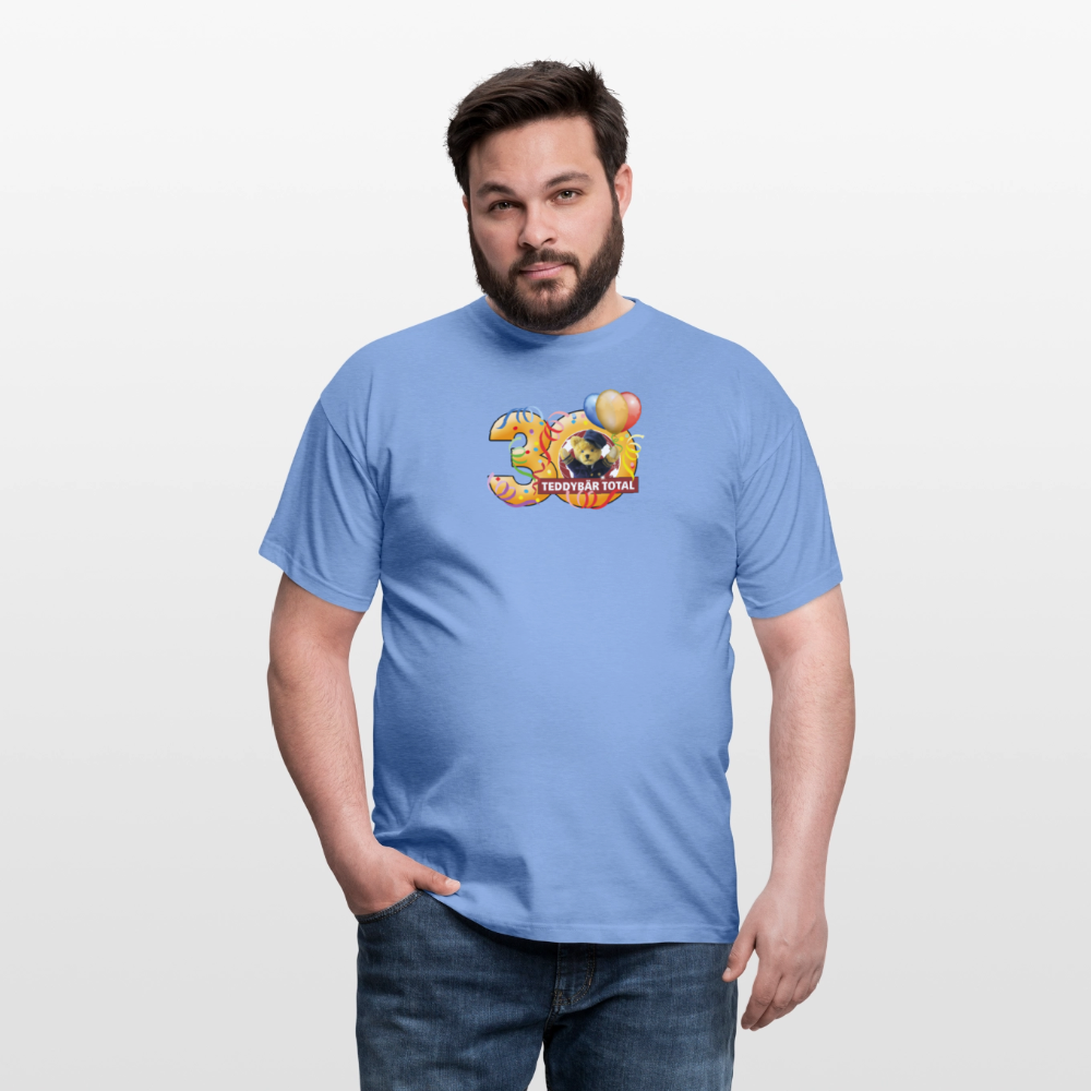 Unisex-T-Shirt 30 Jahre TEDDYBÄR TOTAL groß - carolina blue