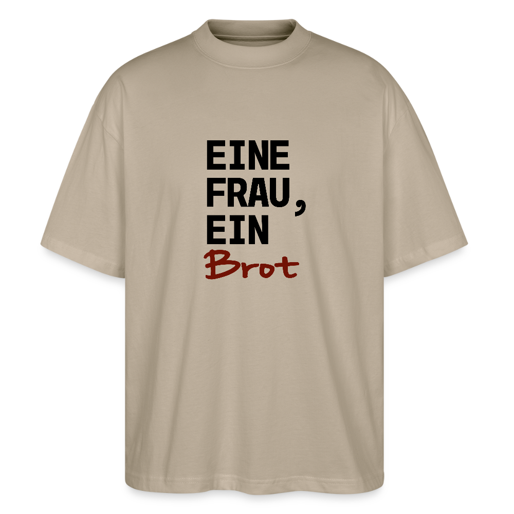 BROTShirt oversized Eine Frau, ein Brot - Steingrau