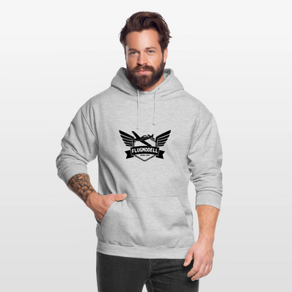 Hoodie FlugModell retro hell - Hellgrau meliert