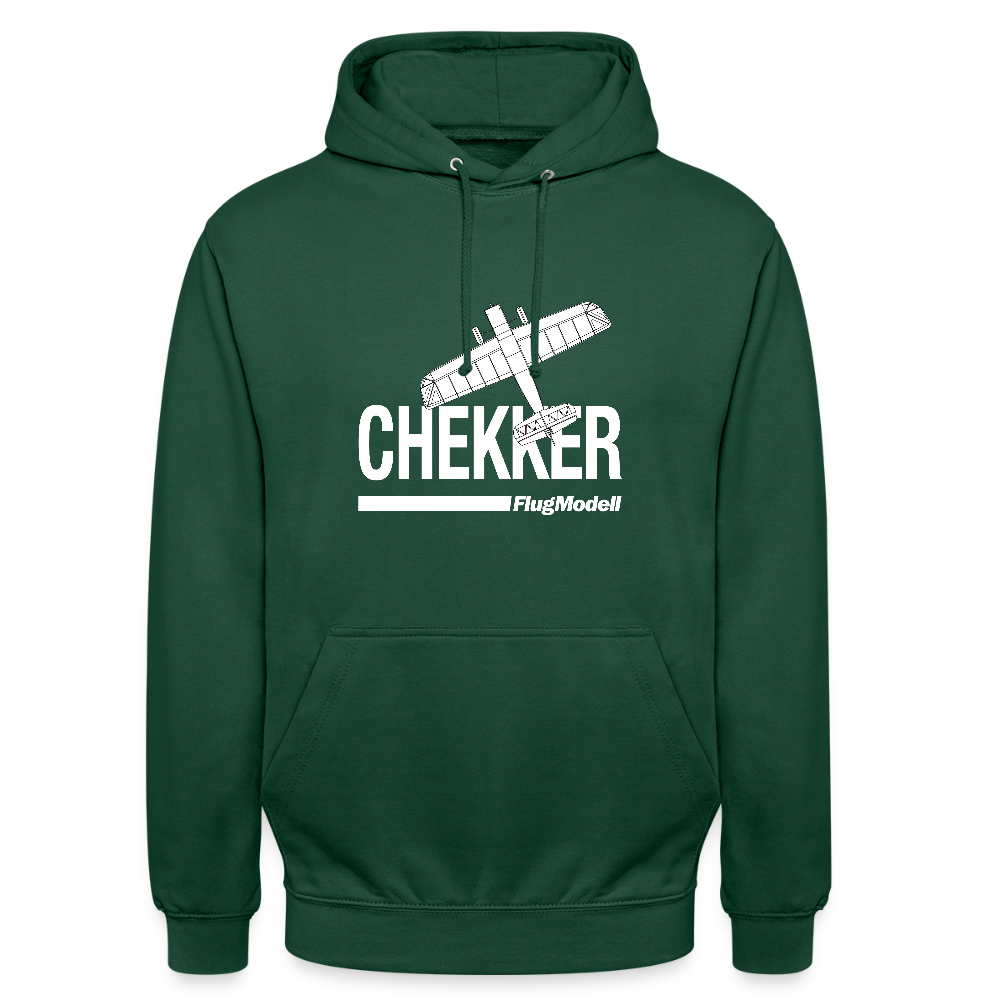 Hoodie Chekker dunkel - Flaschengrün