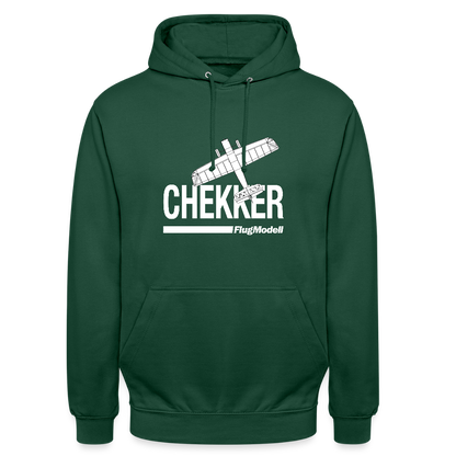 Hoodie Chekker dunkel - Flaschengrün