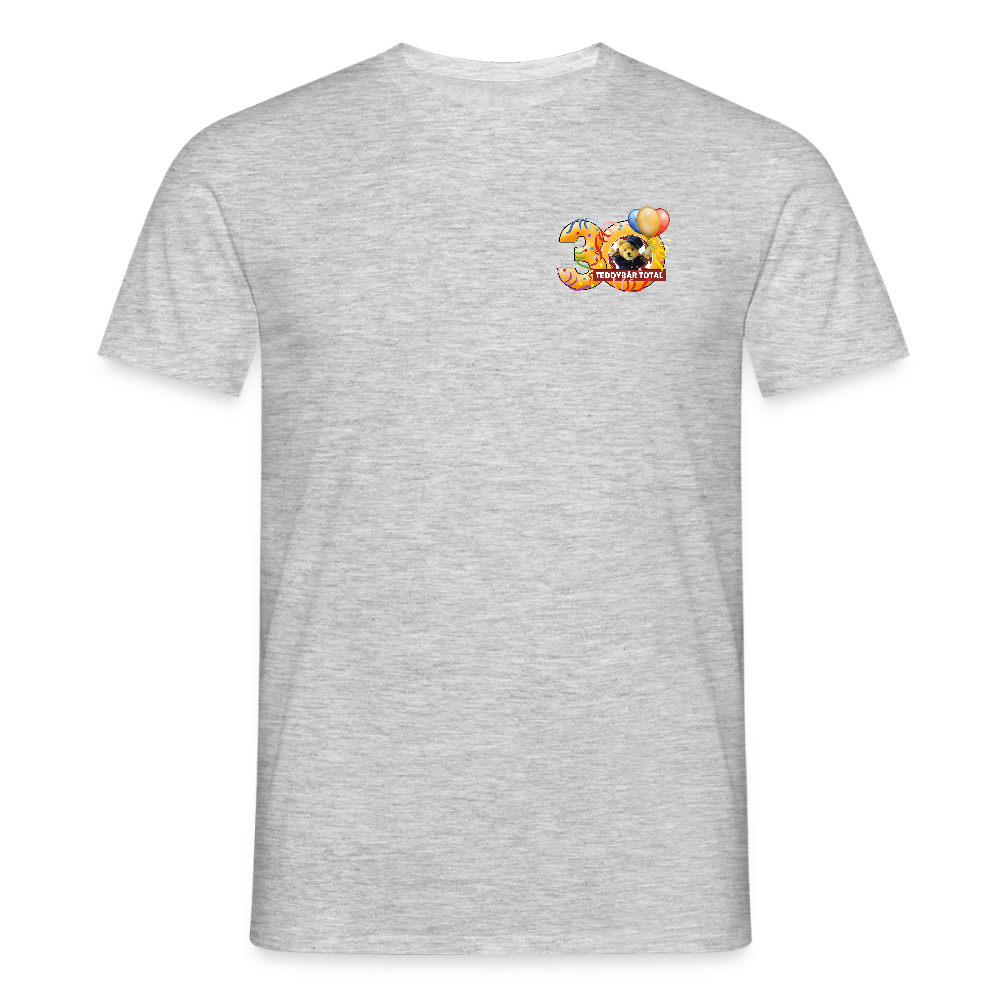 Unisex-T-Shirt 30 Jahre TEDDYBÄR TOTAL klein - Grau meliert