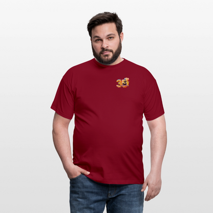 Unisex-T-Shirt 30 Jahre TEDDYBÄR TOTAL klein - Ziegelrot