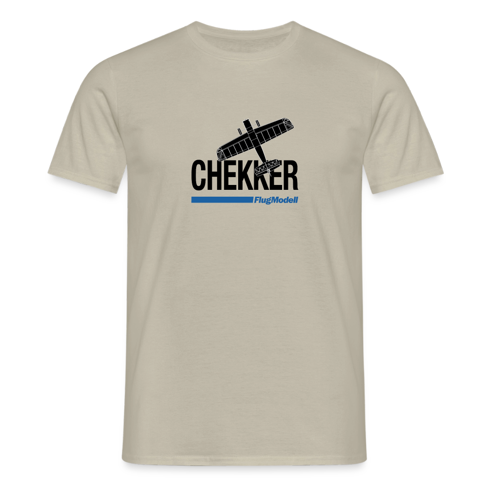 T-Shirt Chekker hell - Sandbeige