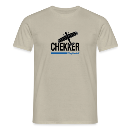 T-Shirt Chekker hell - Sandbeige
