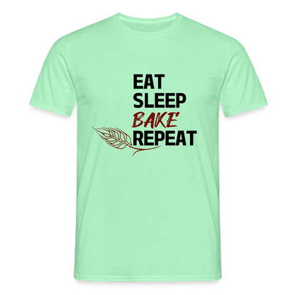 BROTShirt Eat-Sleep-Bake-Repeat Ähre - Mintgrün