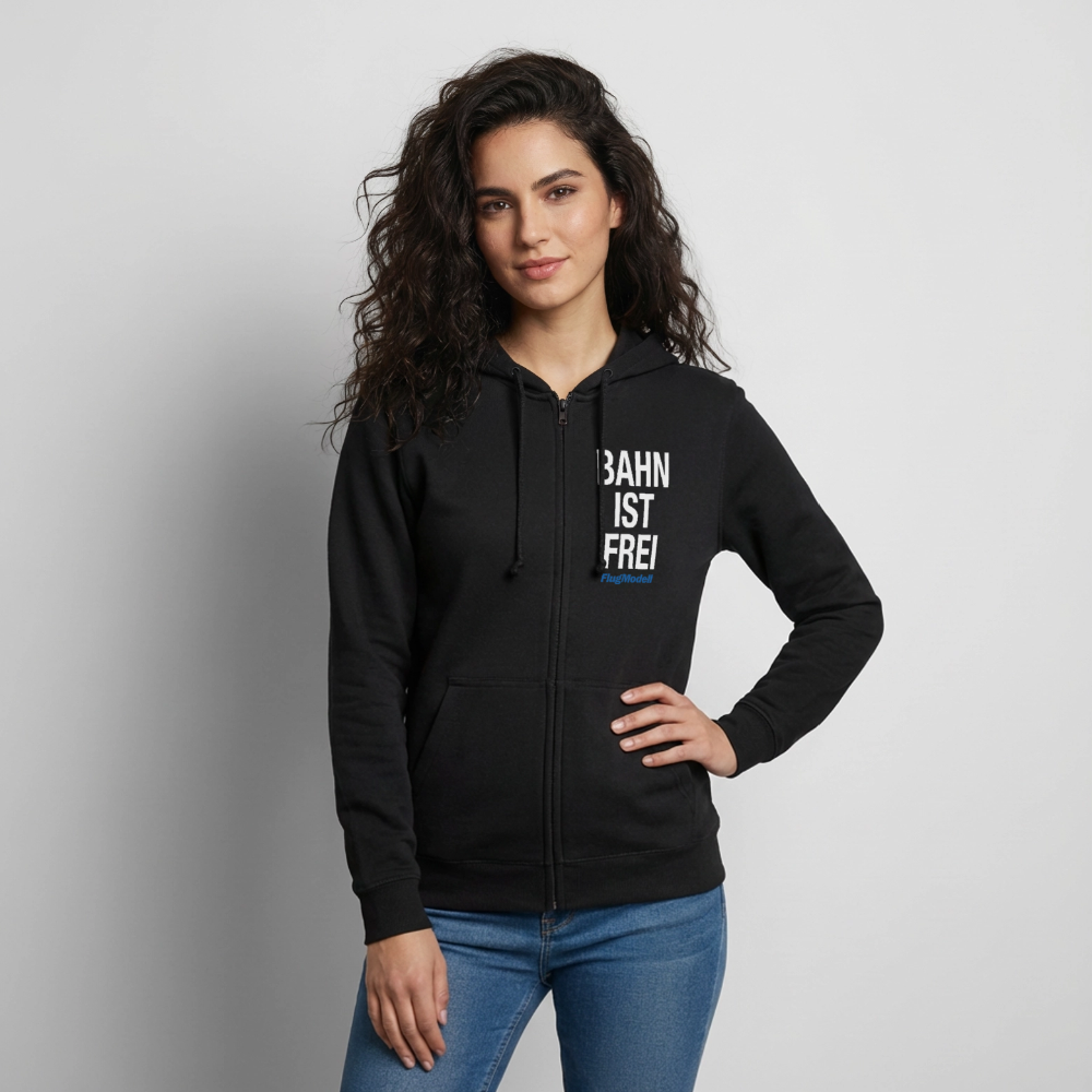 Hoodiejacke Bahn ist frei - Schwarz
