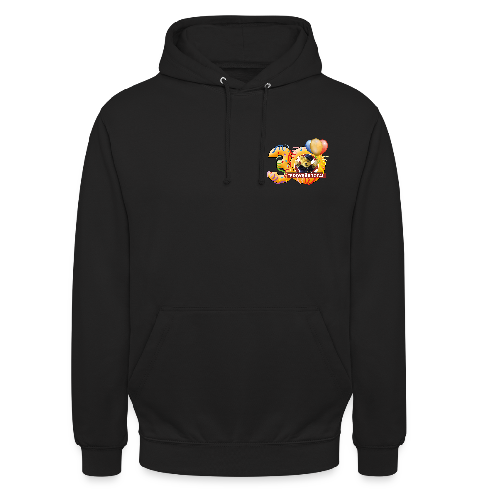 Unisex-Hoodie 30 Jahre TEDDYBÄR TOTAL klein - Schwarz