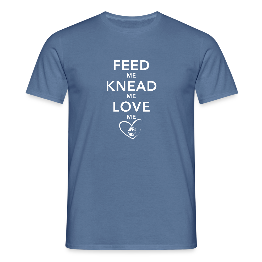 BROTShirt Feed me dunkel - Taubenblau 