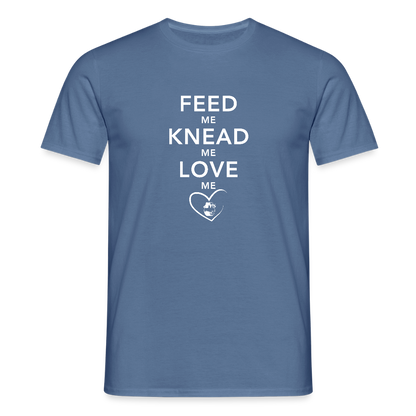 BROTShirt Feed me dunkel - Taubenblau 