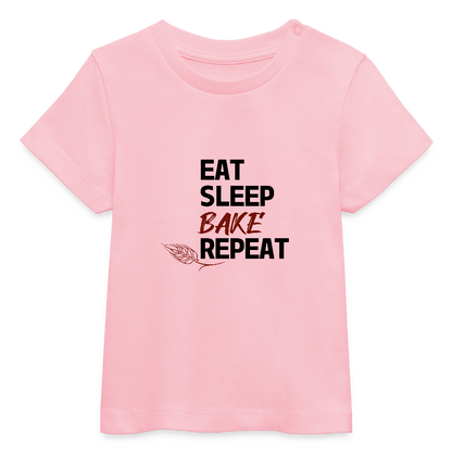 BROTShirt Baby Eat-Sleep-Bake-Repeat - Hellrosa