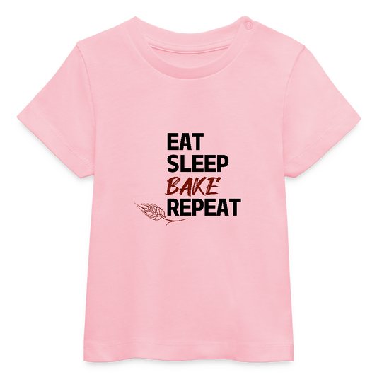 BROTShirt Baby Eat-Sleep-Bake-Repeat - Hellrosa