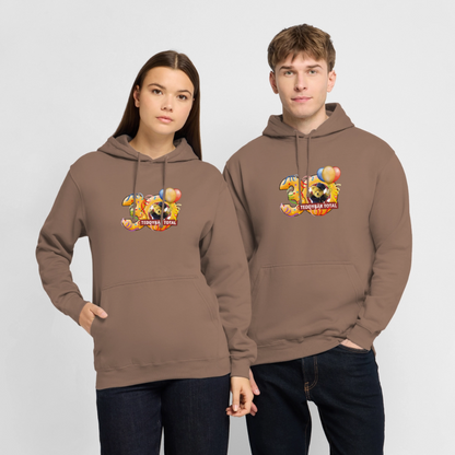 Unisex-Hoodie 30 Jahre TEDDYBÄR TOTAL groß - Mokka