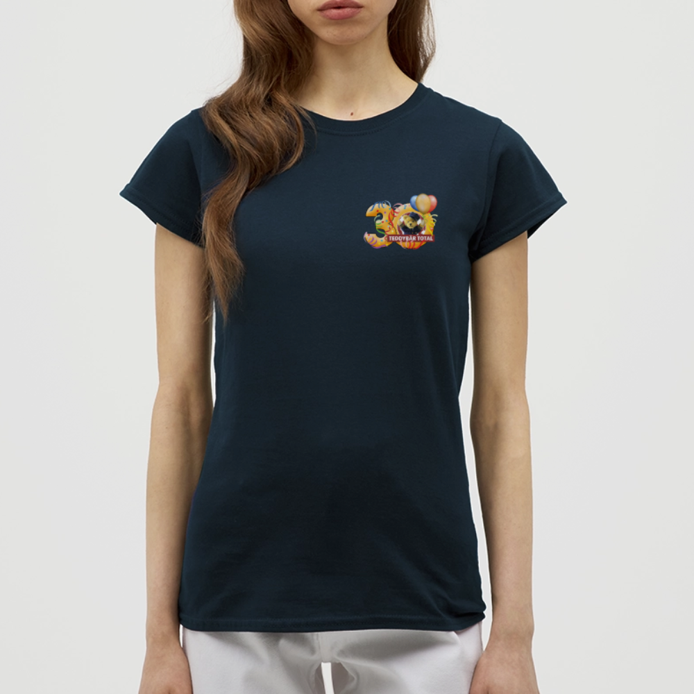 Frauen-T-Shirt 30 Jahre TEDDYBÄR TOTAL klein - Navy