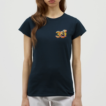 Frauen-T-Shirt 30 Jahre TEDDYBÄR TOTAL klein - Navy