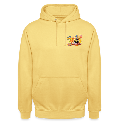 Unisex-Hoodie 30 Jahre TEDDYBÄR TOTAL klein - Zitronengelb
