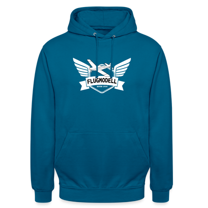 Hoodie FlugModell retro dunkel - Tiefseeblau 