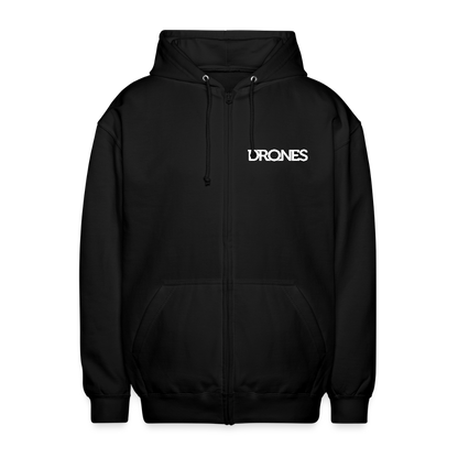 Unisex Kapuzenjacke Drones - Schwarz