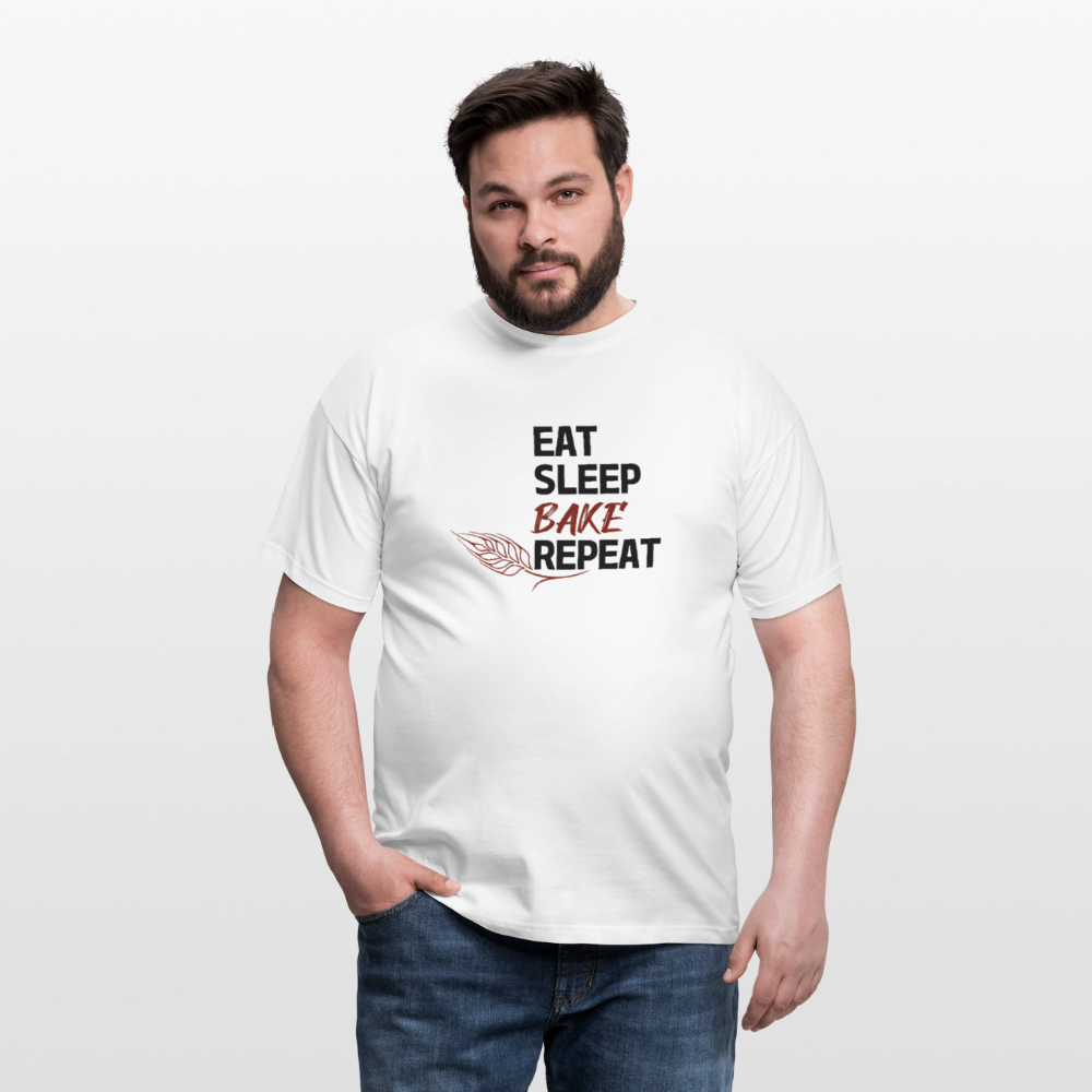 BROTShirt Eat-Sleep-Bake-Repeat Ähre - Weiß