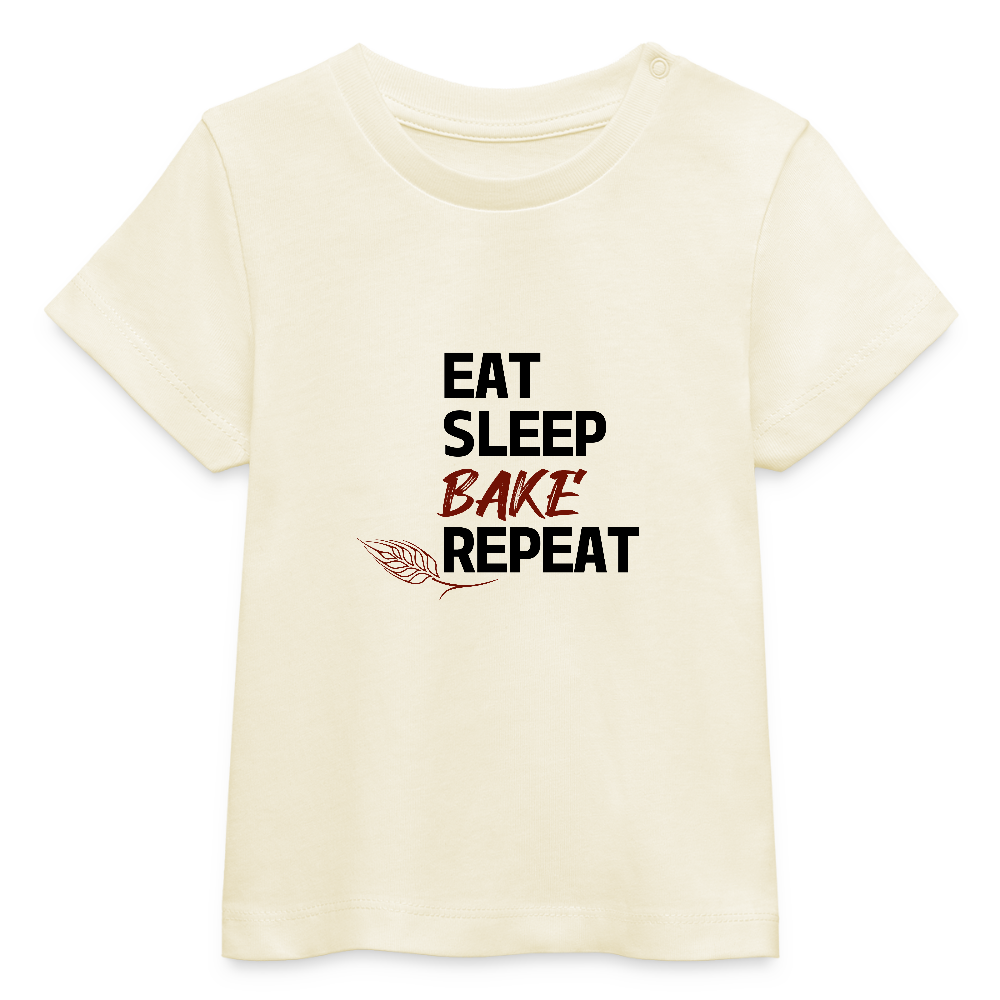 BROTShirt Baby Eat-Sleep-Bake-Repeat - Weißgrau