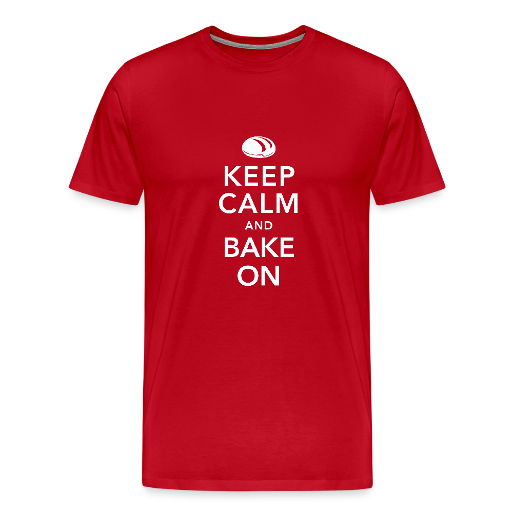 BROTShirt Männer Keep Calm dunkel - Rot