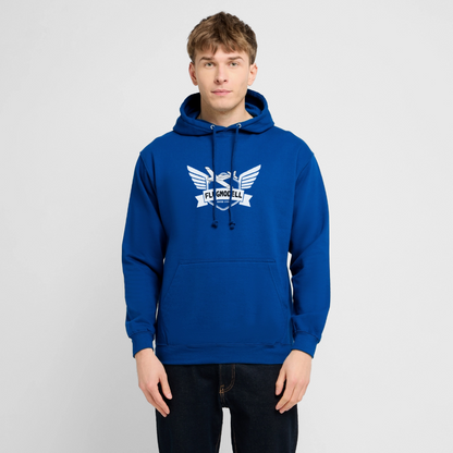 Hoodie FlugModell retro dunkel - Royalblau