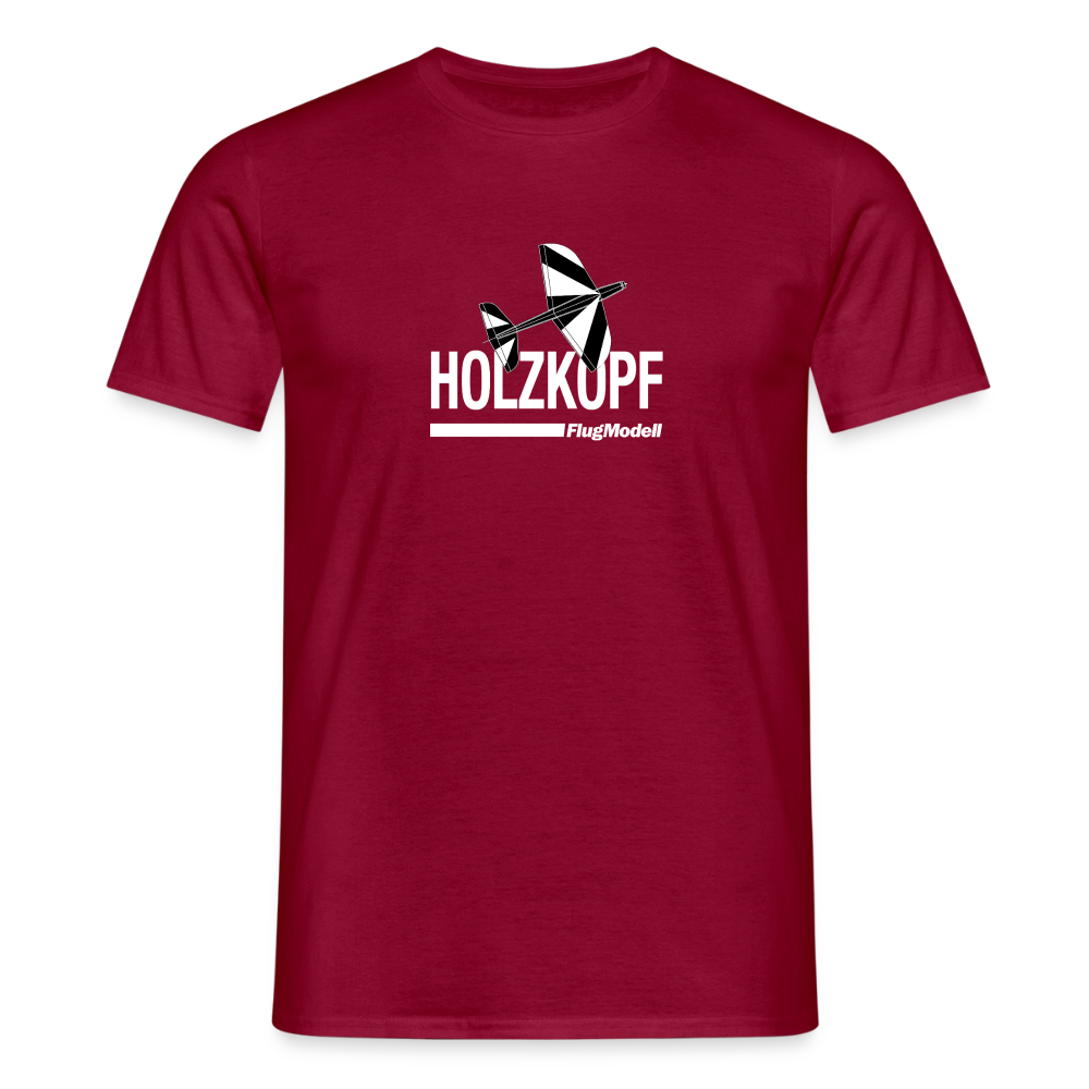 T-Shirt Holzkopf dunkel - Ziegelrot